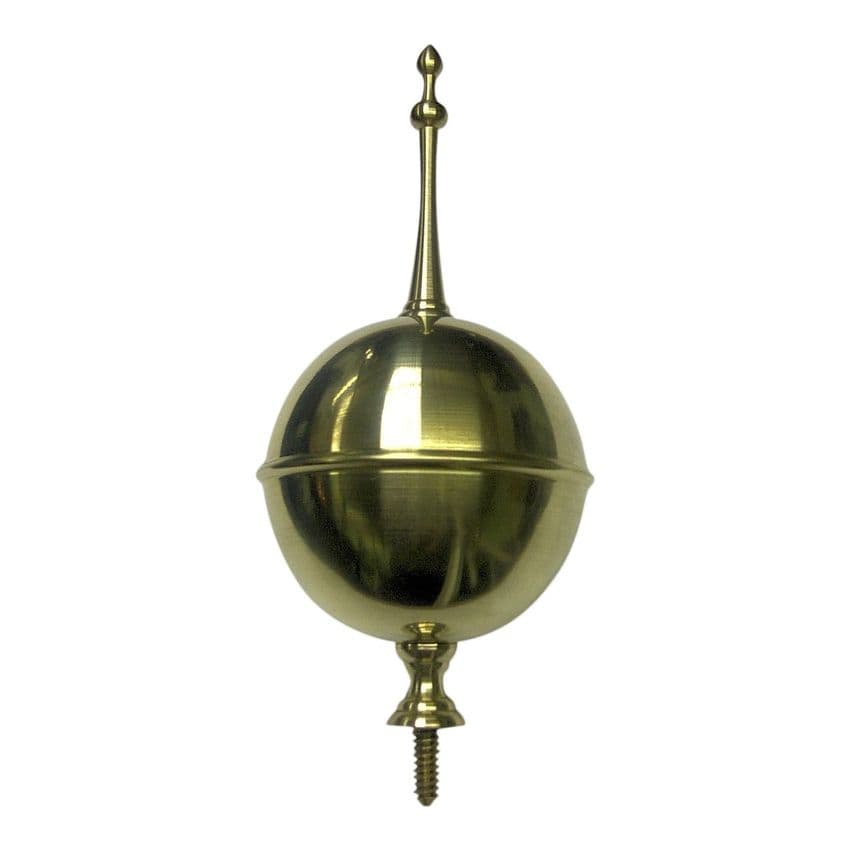 Large Longcase Ball & Spire. 66.50mm Diameter & 142mm total Height