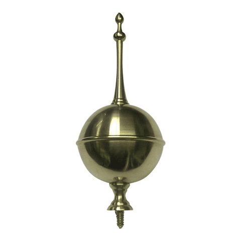 Medium Longcase Ball & Spire.  53mm Diameter & 123mm total Height