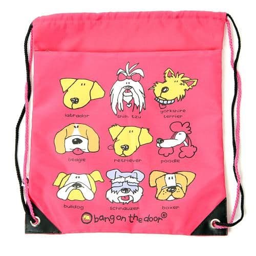 Bang On The Door Dog Heads Drawstring Bag