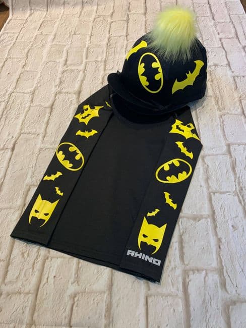 Batman Base Layer & Hat Cover Set - Adult XS