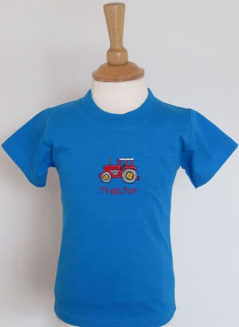 British Country Collection Tractor Baby T-Shirt in Navy