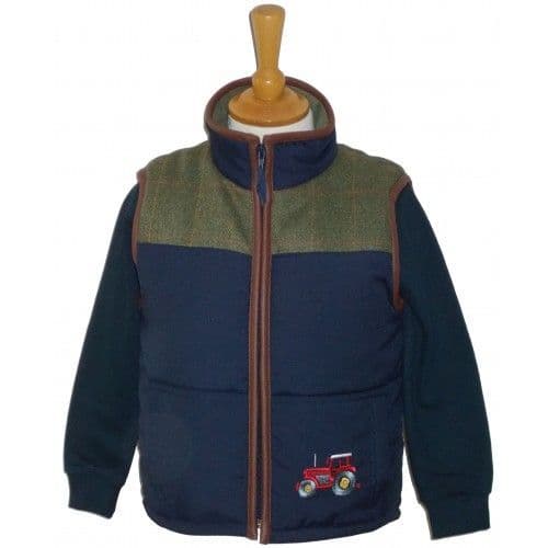 British Country Collection Tractor Tweed Yoke Gilet