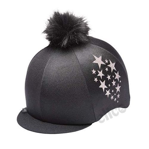 Capz Starburst Lycra Hat Cover in Black