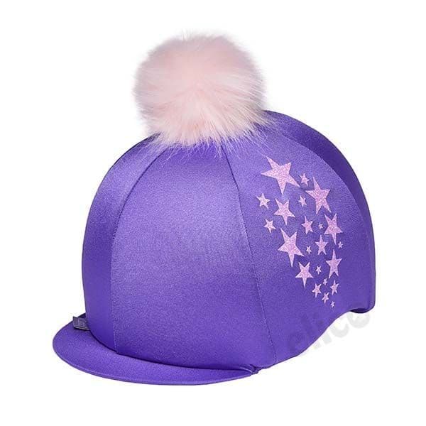 Capz Starburst Lycra Hat Cover in Purple