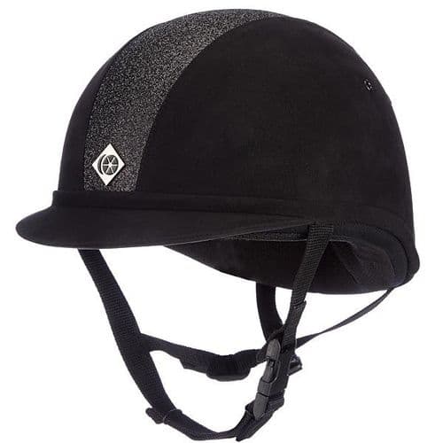 Charles Owen Yr8 Sparkly Riding Helmet in Black/Black