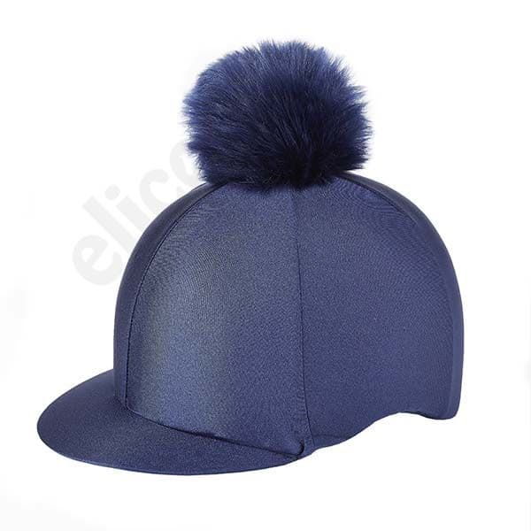 Elico Aberford Lycra Hat Cover with Pom Pom in Navy