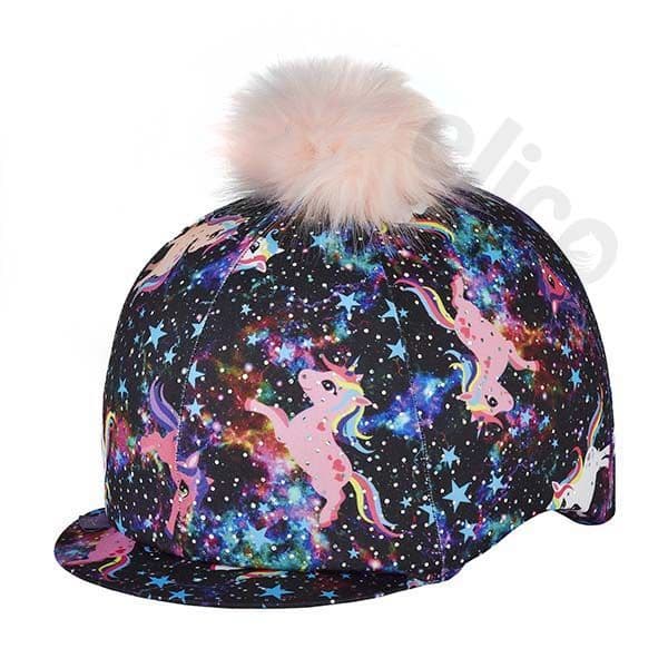 Elico Pony Fantasia Lycra Skull Cover with Pom Pom