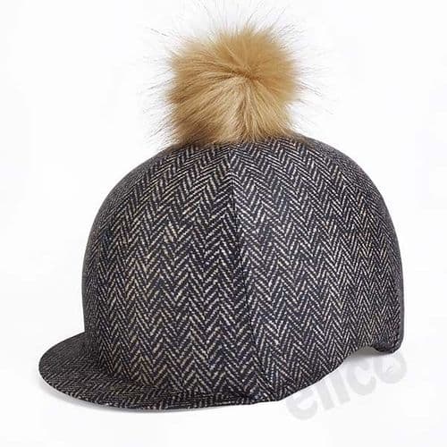 Elico Tweed Lycra Hat Cover in Brown