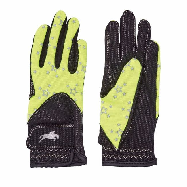 Harry Hall Roxby Junior Reflective Gloves in Yellow