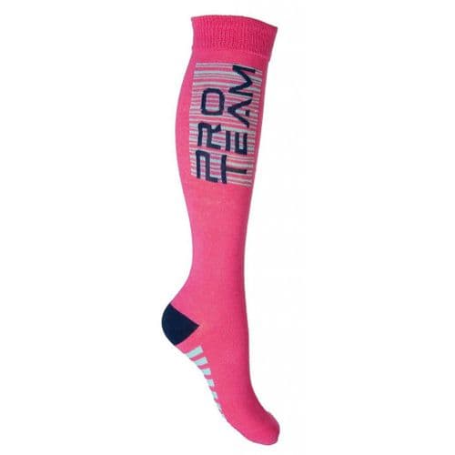 HKM Advanced Riding Socks in Pink (1 Pair)