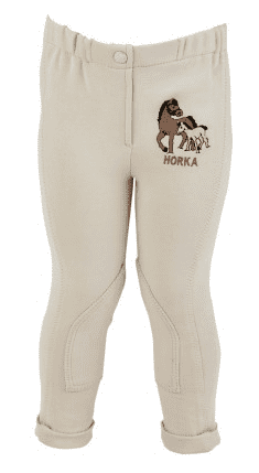 Horka 'Minis' Junior Jodhpurs with Knee Patches in Beige