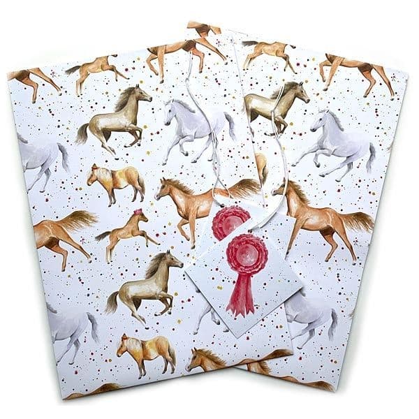 Horse & Foal Wrapping Paper & Tags