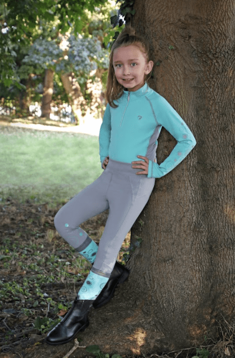 Hy Equestrian DynaMizs Ecliptic Baselayer in Mint/Grey