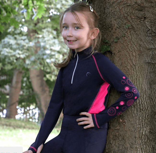 Hy Equestrian DynaMizs Ecliptic Baselayer in Navy/Magenta