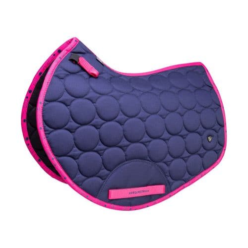 Hy Equestrian DynaMizs Ecliptic Close Contact Saddle Pad in Navy/Magenta
