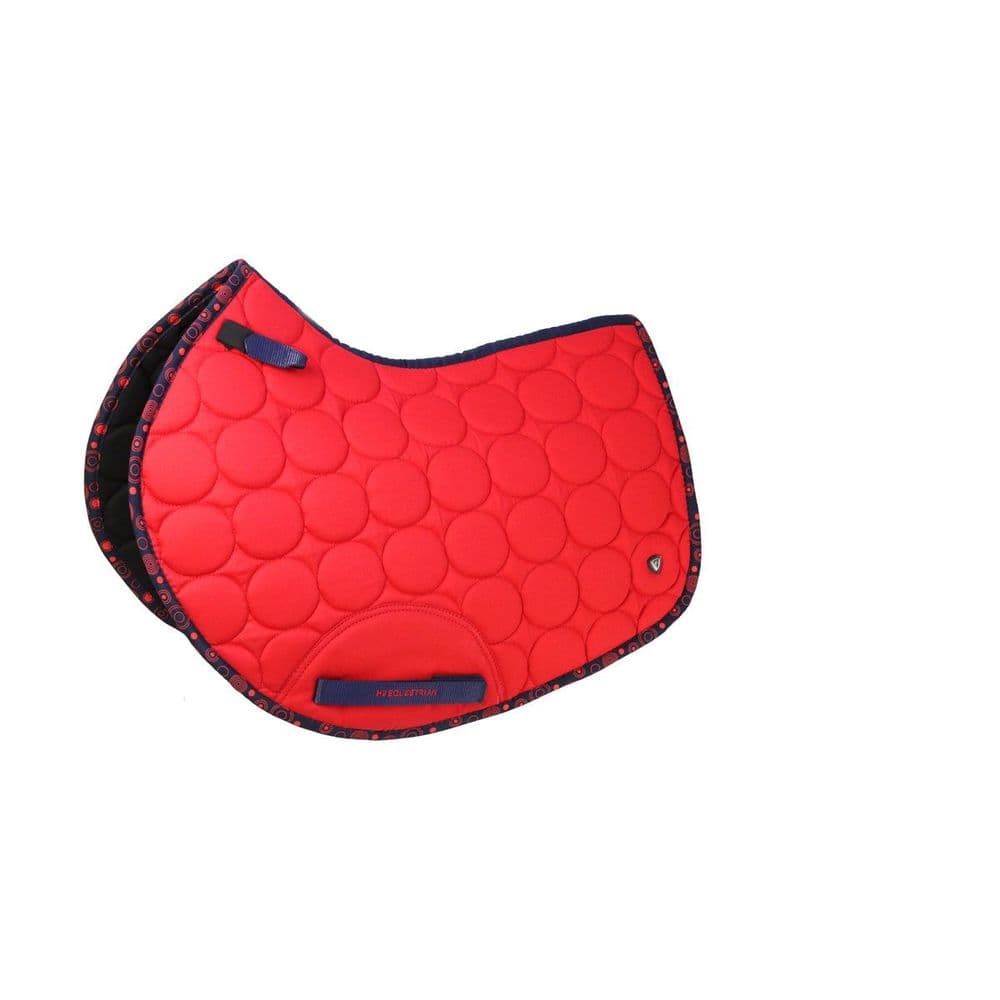 Hy Equestrian DynaMizs Ecliptic Close Contact Saddle Pad in Red/Navy