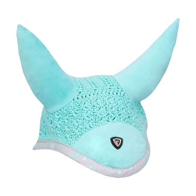 Hy Equestrian DynaMizs Ecliptic Fly Veil in Mint/Grey