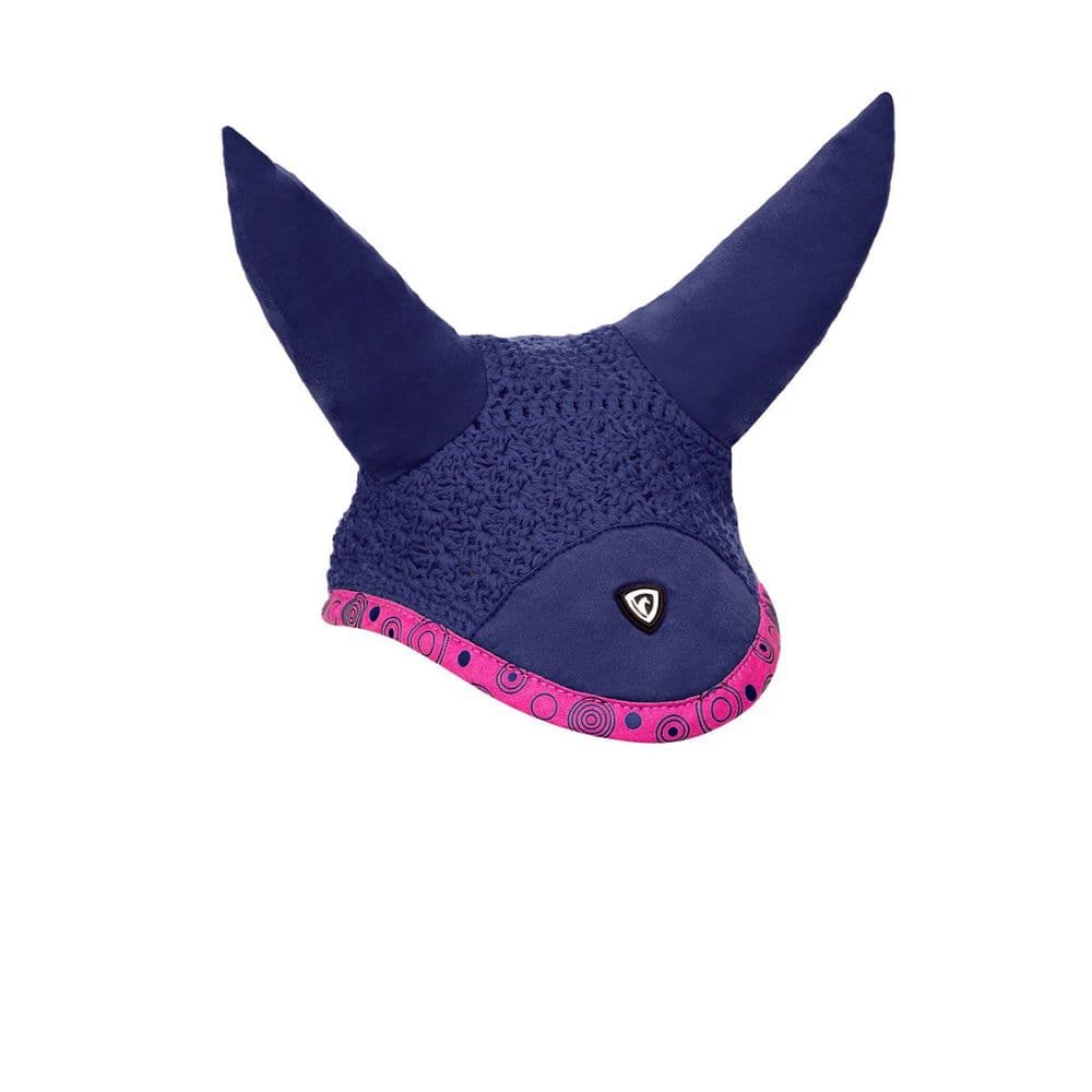 Hy Equestrian DynaMizs Ecliptic Fly Veil in Navy/Magenta