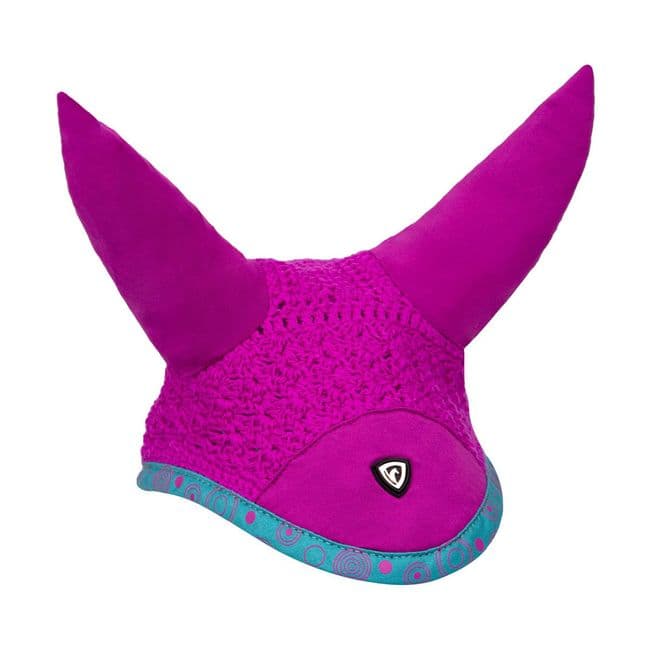 Hy Equestrian DynaMizs Ecliptic Fly Veil in Plum/Teal