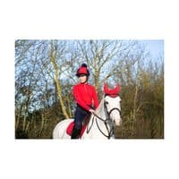 Hy Equestrian DynaMizs Ecliptic Fly Veil in Red/Navy