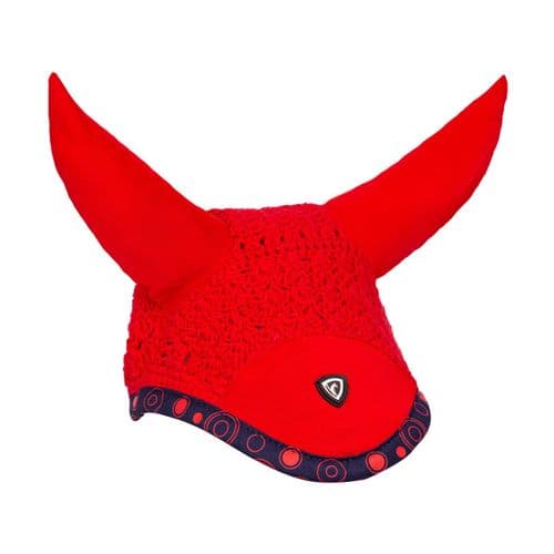 Hy Equestrian DynaMizs Ecliptic Fly Veil in Red/Navy
