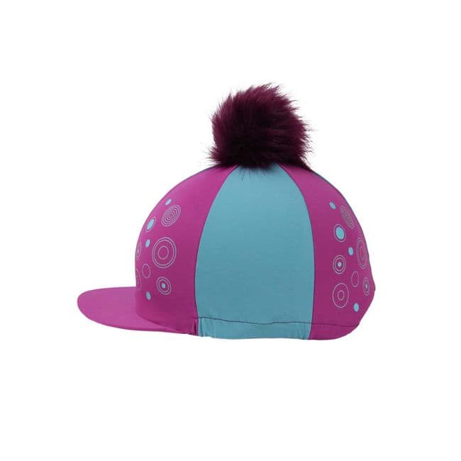 Hy Equestrian DynaMizs Ecliptic Hat Cover in Plum/Teal