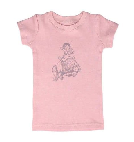 Hy Equestrian Thelwell Mini Tots T-Shirt in Pastel Pink