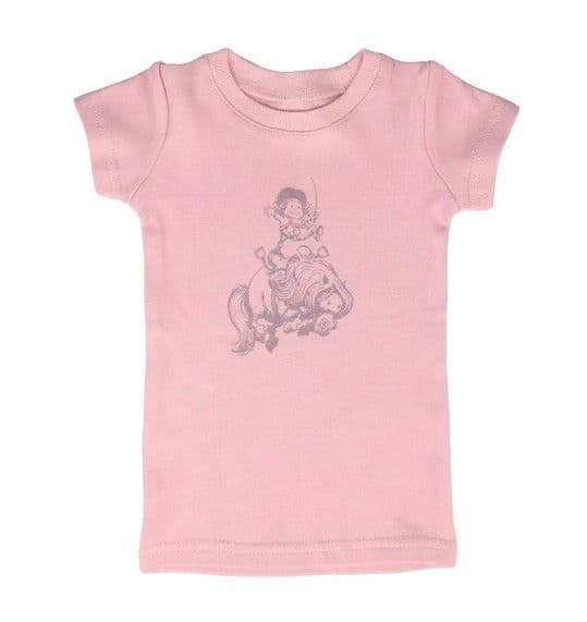 Hy Equestrian Thelwell Mini Tots T-Shirt in Pastel Pink