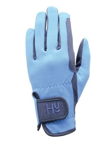 Hy5 Children's Everyday Two Tone Riding Gloves in Navy/Sky Blue