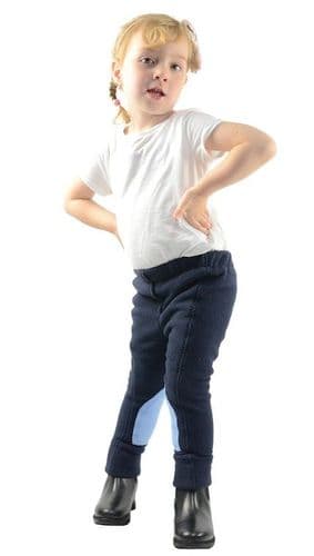 HyPERFORMANCE Fleece Tots Jodhpurs in Navy/Sky Blue - BOYS or GIRLS!