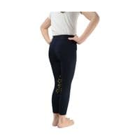 HyPERFORMANCE Stella Children's Riding TIghts in Navy/Yellow
