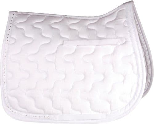 HySPEED Diamante Trim Saddle Cloth in Black or White (Pony)