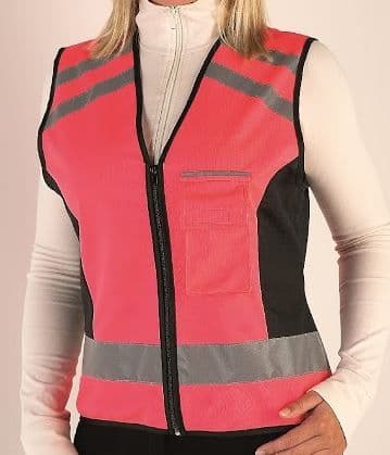 HyVIZ Waistcoat - Please Pass Wide & Slow in Pink