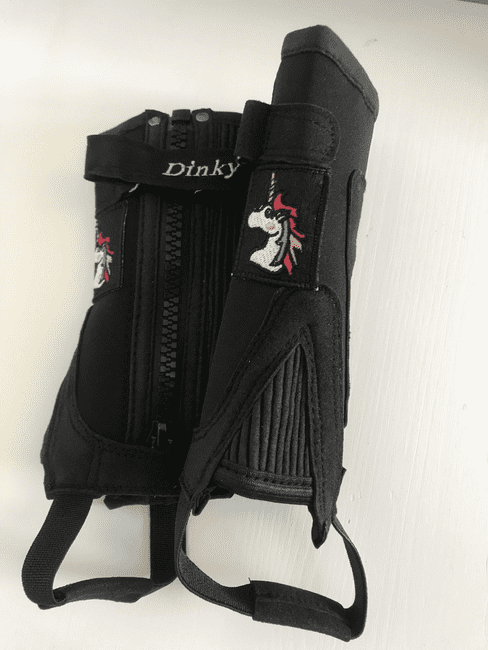 Just Chaps in Black with Unicorn Motif