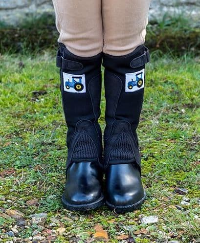 Just Chaps in Navy with Blue Tractor Motif in Dinki Dinky