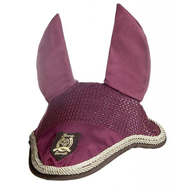 Lauria Garrelli Golden Gate Ear Bonnet in Dark Red - Pony Size