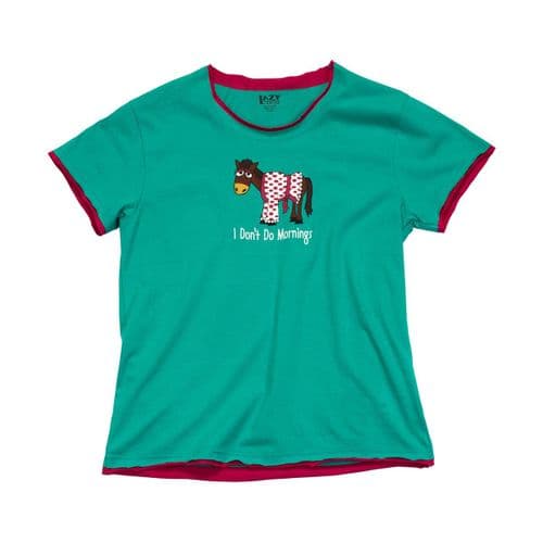 LazyOne Don't Do Mornings PJ T-Shirt (Maids/Adult)
