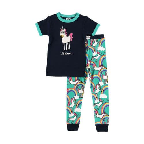 LazyOne Girl's 'I Believe In Unicorns' PJ Set