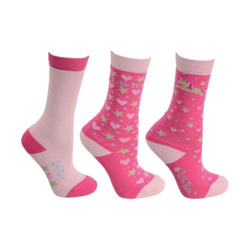 Little Rider Little Show Pony Short Socks size 8-12 (Triple Pack)