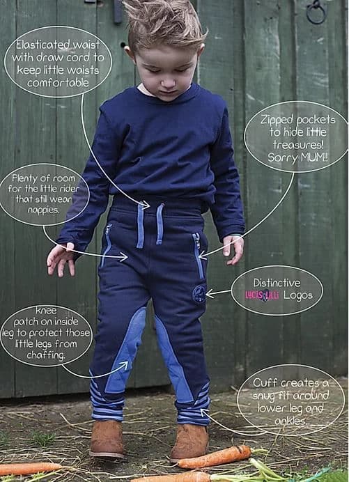 Lucas & Lilli Totpur Jodhpurs in Pink/Navy 7-8yrs