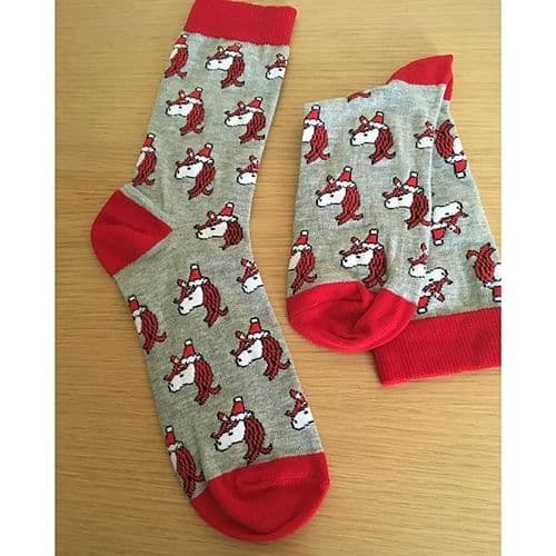 Novelty Ladies Christmas Socks Size 4-7 (1 pair)