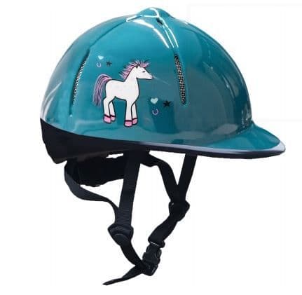 Red Horse Safety Helmet in Sea Green