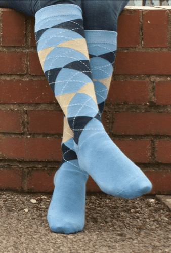 Rhinegold Cool & Dry Cushioned Sole Socks in Blue/Navy