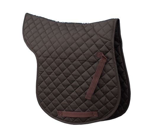 Rhinegold Cotton Quilted Numnah in Pony Size Brown