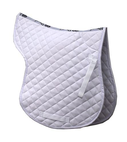 Rhinegold Cotton Quilted Numnah in Pony Size White