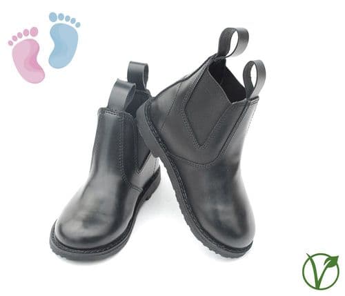 Rhinegold Little Ones Synthetic Jodhpur Boot in Black