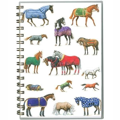Rugged Up Horses A5 Wiro Notebook
