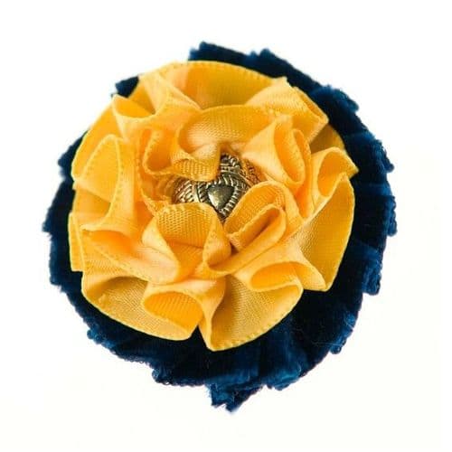 ShowQuest Newport Buttonhole in Navy/Sunshine/Gold