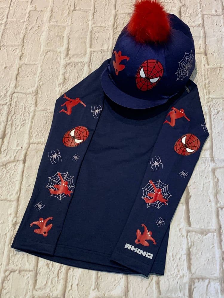 Spiderman Base Layer & Hat Cover Set - L/XL