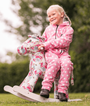 Supreme Products Dotty Fleece Child's Onesie in Pretty Pink